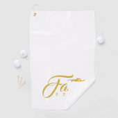 Glaube über Angst Gold und Weiß Golfhandtuch (Insitu)