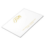 Glaube über Angst Gold und Weiß Notizblock (angewinkelt)