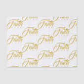 Glaube über Angst Gold und Weiß Seidenpapier (Vorderseite)