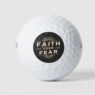 Glaube über Angst Golfball