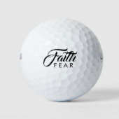 Glaube über Angst Golfball (Vorderseite)