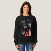 Glaube über Angst Gott Jesus Christliche Flagge Sweatshirt (Vorne ganz)