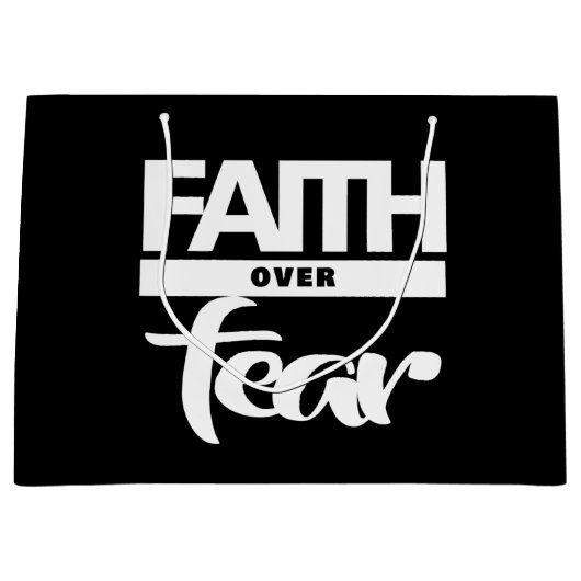 Glaube über Angst Große Geschenktüte (Vorderseite)