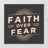 Glaube über Angst Hinweiskarte (Vorderseite)