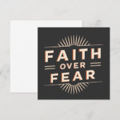 Glaube über Angst Hinweiskarte (Vorne/Hinten)