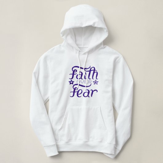 Glaube über Angst Hoodie (Design vorne)