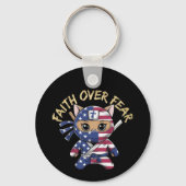 Glaube über Angst Inspiration Christlich angepasst Schlüsselanhänger (Vorderseite)