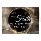 Glaube über Angst inspirierende Grußkarte (Vorderseite (Horizontal))