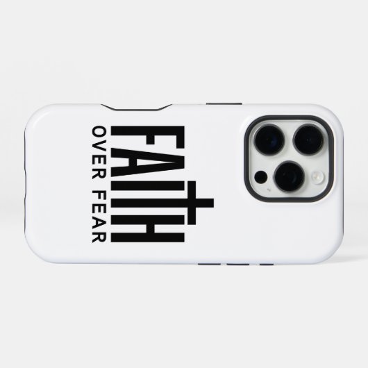 Glaube über Angst iPhone Hülle (Rückseite (Horizontal))