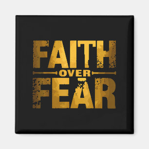 Glaube über Angst Irrationale christliche Quote Magnet