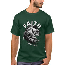 Glaube über Angst Isaiah 41:10 Adler-T - Shirt