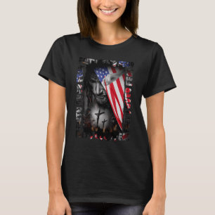 Glaube über Angst, Jesus Amerikanische Flagge Patr T-Shirt