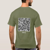 Glaube Über Angst Jesus QR-Code Schrift Christlich T-Shirt (Rückseite)
