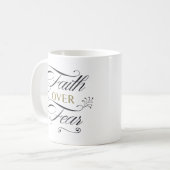 Glaube über Angst Kaffeetasse (Vorderseite Links)