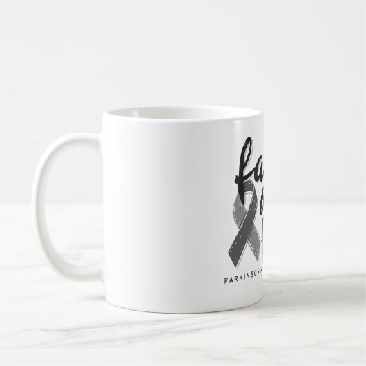 Glaube über Angst Kaffeetasse (Links)