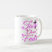 Glaube über Angst Kaffeetasse (VorderseiteRechts)