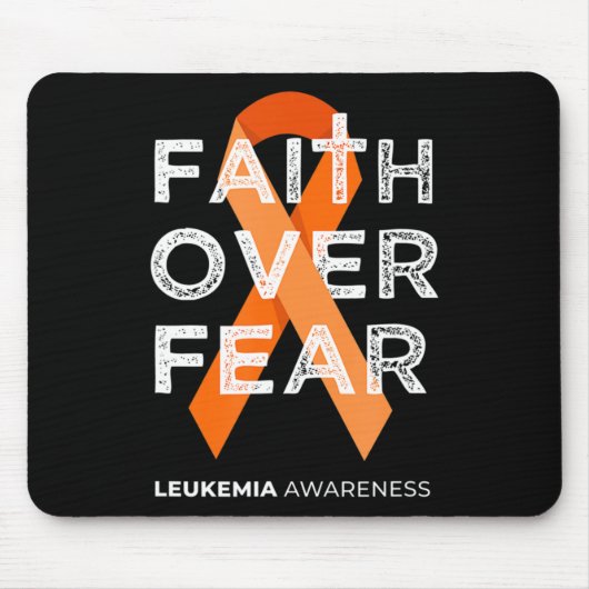 Glaube über Angst Kampf Leukämie Bewusstsein Orang Mousepad (Vorne)