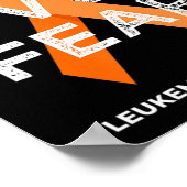 Glaube über Angst Kampf Leukämie Bewusstsein Orang Poster (Ecke)