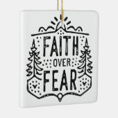 Glaube über Angst Keramikornament (Rechts)