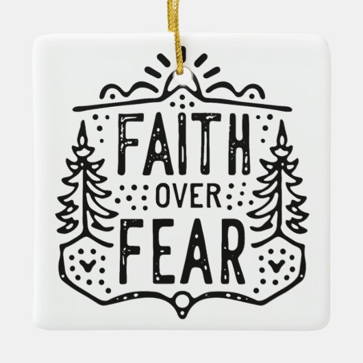 Glaube über Angst Keramikornament (Vorderseite)