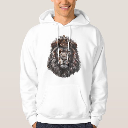 Glaube über Angst König Löwe Hoodie (Vorderseite)