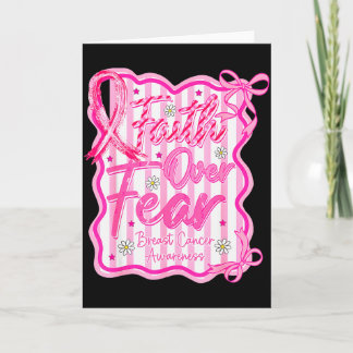 Glaube Über Angst Kreuz Brustkrebsbewusstsein Chri Karte