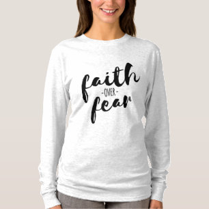 Glaube über Angst Moderne Christliche, lange geloc T-Shirt