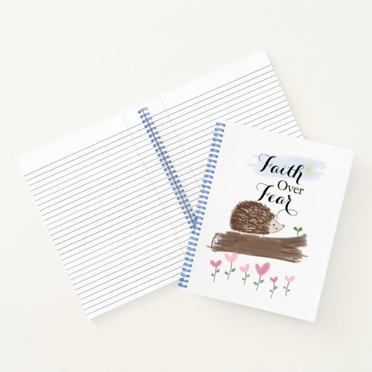 Glaube über Angst Notebook Notizblock (Innenseite)