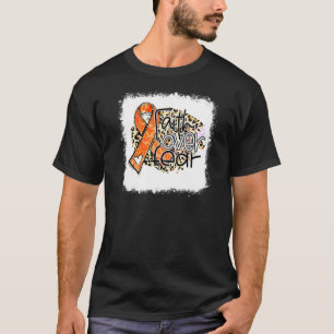 Glaube über Angst Orange Ribbon Leopard Adhd Aware T-Shirt