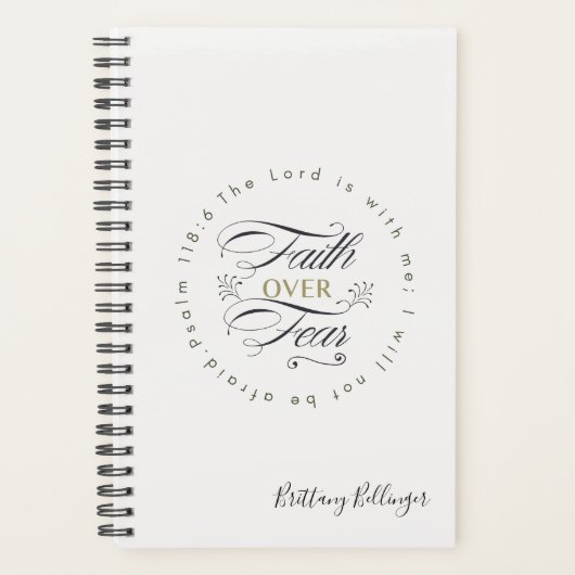 Glaube über Angst Personalisierte Bibelverse Planer (Vorderseite)