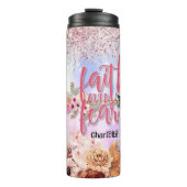 Glaube über Angst Pfeil Thermosbecher (Vorderseite)