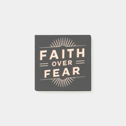 Glaube über Angst Post-it Klebezettel (Vorderseite)