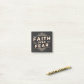 Glaube über Angst Post-it Klebezettel (Auf Schreibtisch)