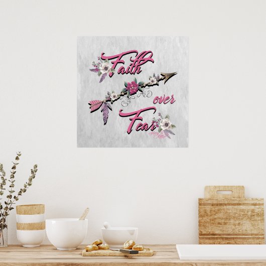 Glaube über Angst Poster (Küche)