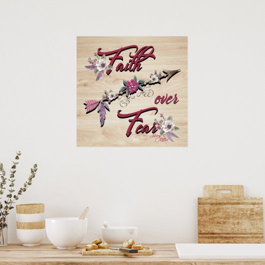 Glaube über Angst Poster (Küche)