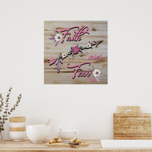 Glaube über Angst Poster (Küche)