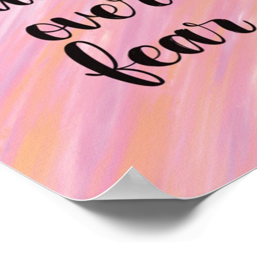 Glaube über Angst Poster (Ecke)