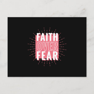 Glaube über Angst Postkarte