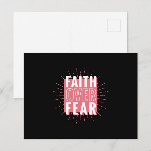 Glaube über Angst Postkarte (Vorne/Hinten)