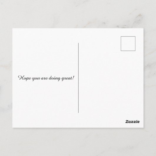 Glaube über Angst Postkarte (Rückseite)