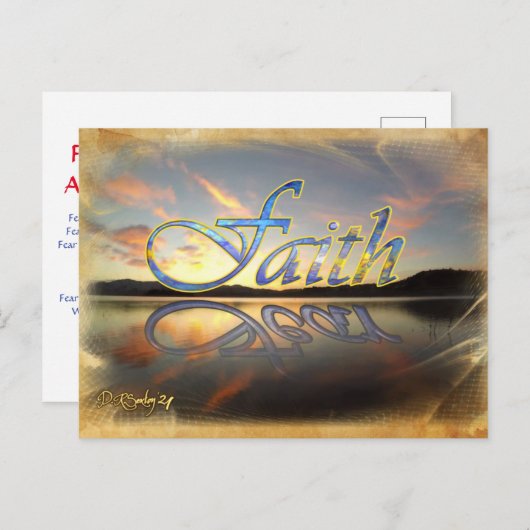 Glaube über Angst Postkarte (Vorne/Hinten)