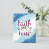 Glaube über Angst Postkarte (Stehend Vorderseite)