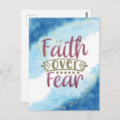 Glaube über Angst Postkarte (Vorne/Hinten)