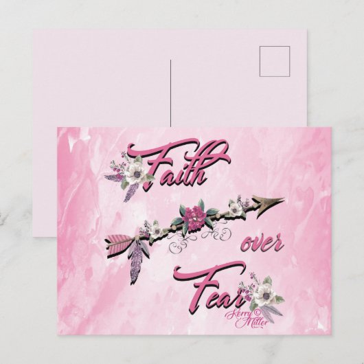 Glaube über Angst Postkarte (Vorne/Hinten)