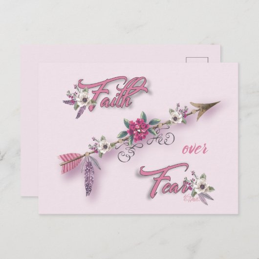 Glaube über Angst Postkarte (Vorne/Hinten)