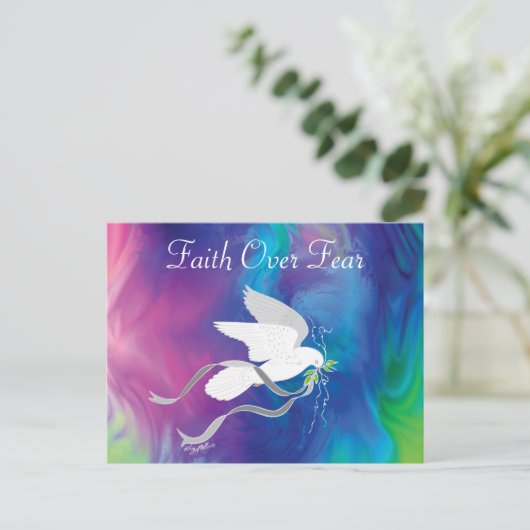 Glaube über Angst Postkarte (Stehend Vorderseite)