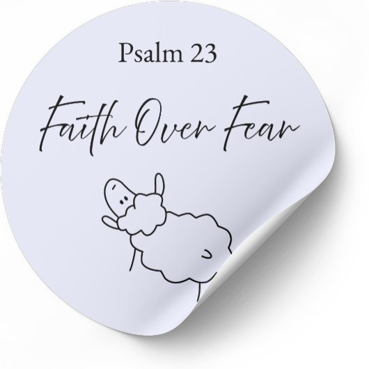 Glaube Über Angst Psalm 23 Christlicher Aufkleber