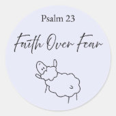 Glaube Über Angst Psalm 23 Christlicher Aufkleber (Vorderseite)