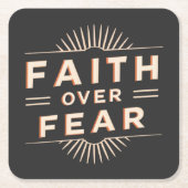 Glaube über Angst Rechteckiger Pappuntersetzer (Vorderseite)