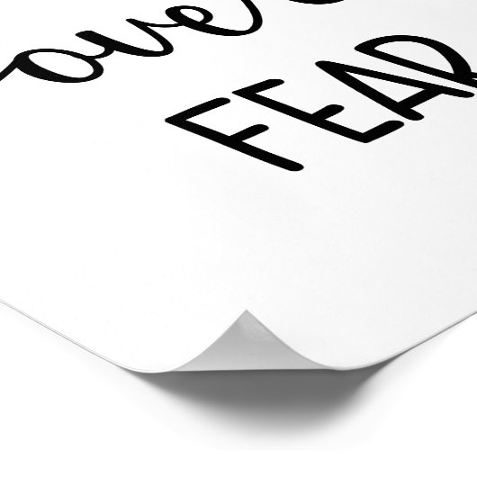 Glaube über Angst religiös Poster (Ecke)